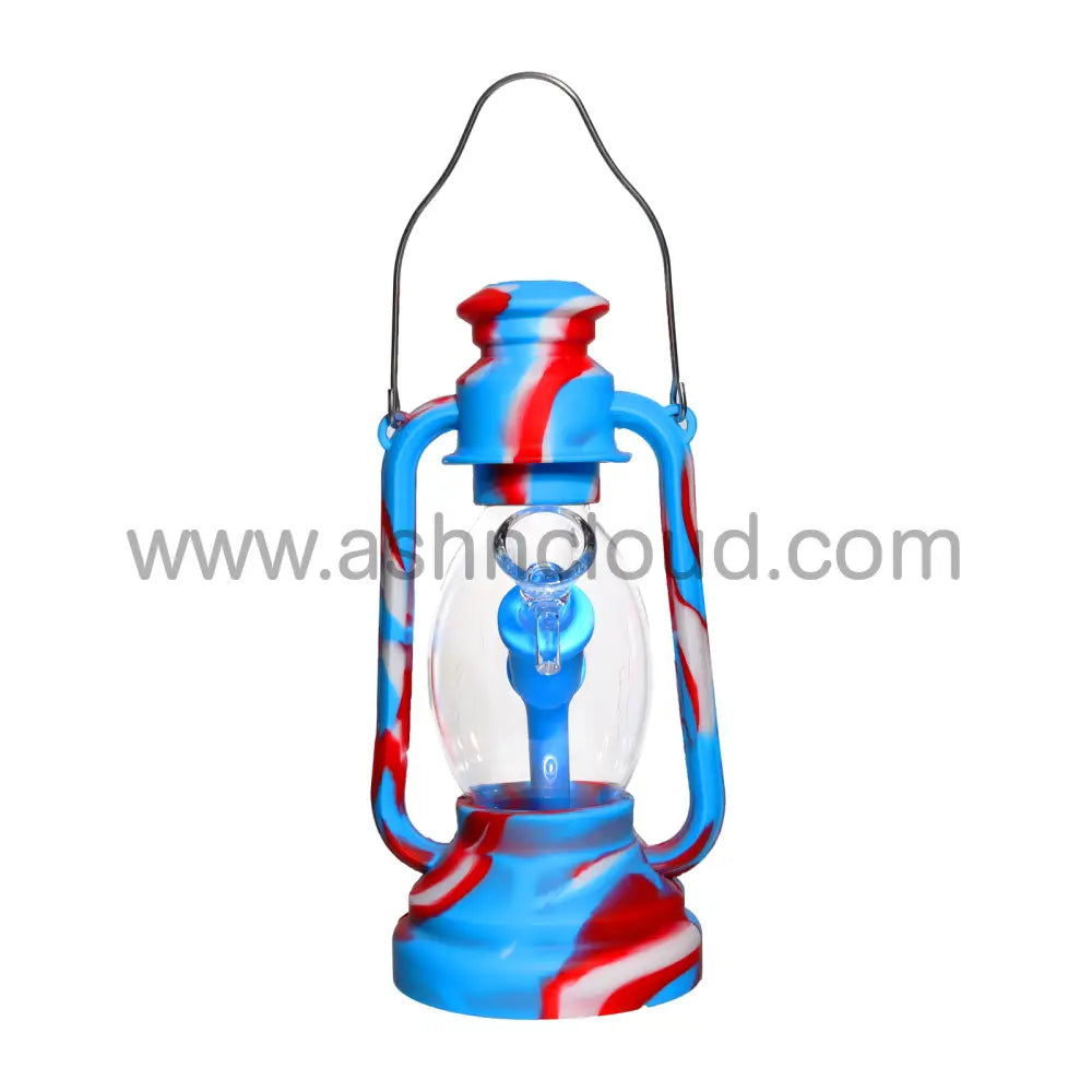 8 In - Silicone/Glass Lantern Multicolor Bong