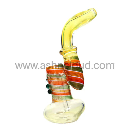 8 In - Stylish Glass Bubbler Twisted Multicolor