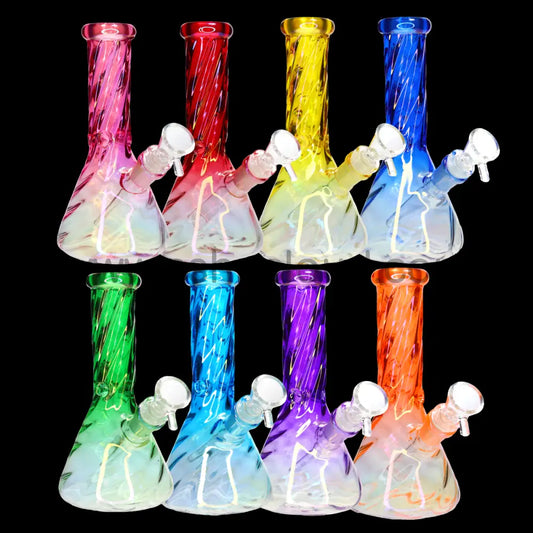 8 in - Twisted Beaker Glass Bong