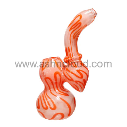 8 In - Twisted Lines Multicolor Glass Bubbler