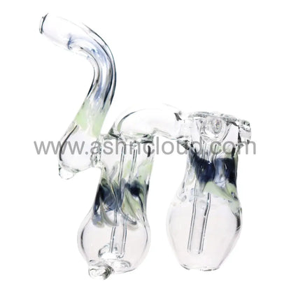 8 In - Usa Made 2 Chamber Bubbler Heavy Glass