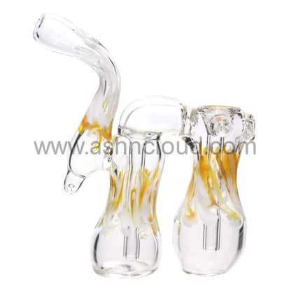 8 In - Usa Made 2 Chamber Bubbler Heavy Glass