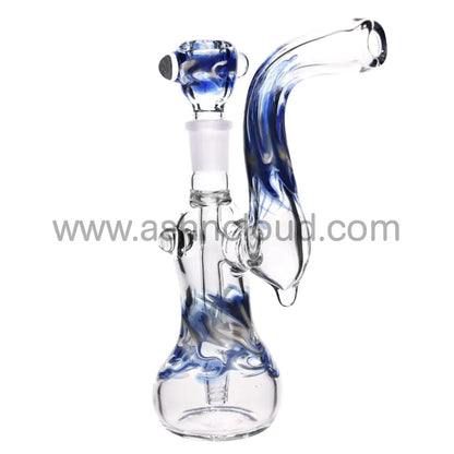 8 In - Usa Made Bubbler Heavy Glass With Bowl