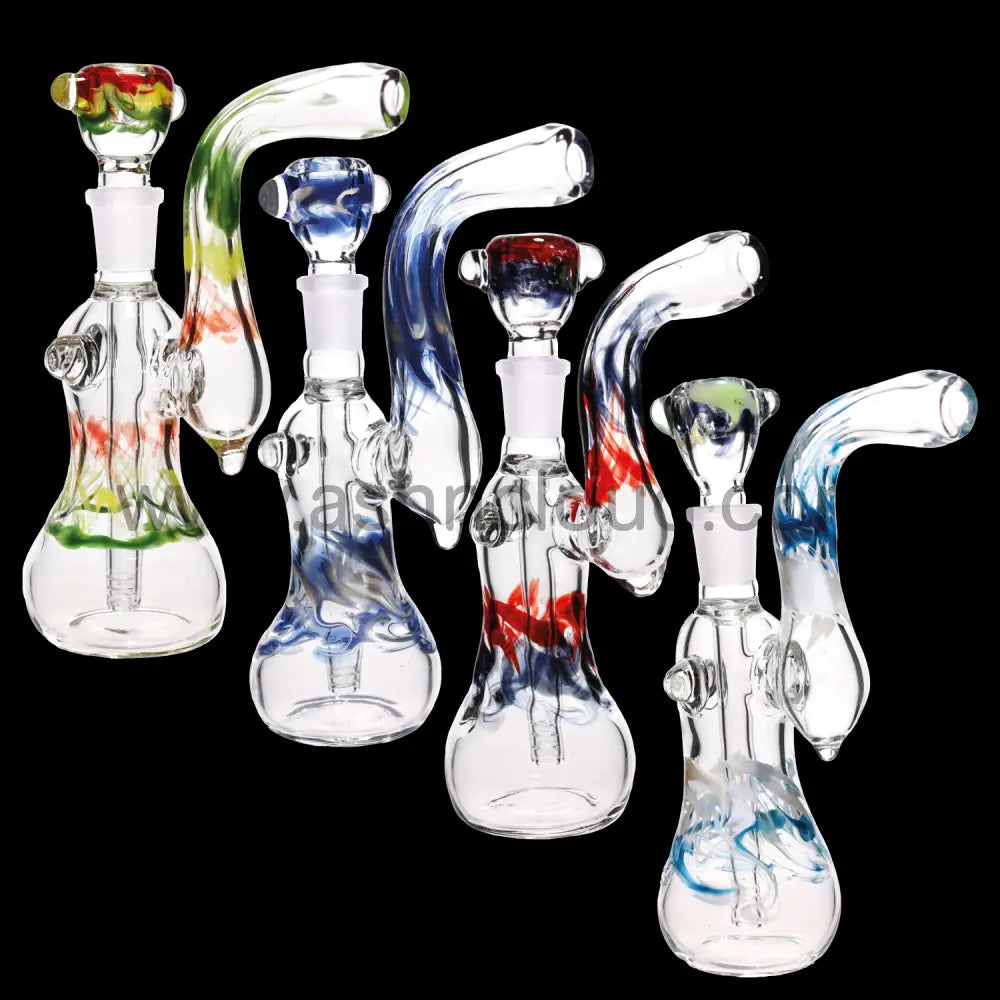 8 In - Usa Made Bubbler Heavy Glass With Bowl