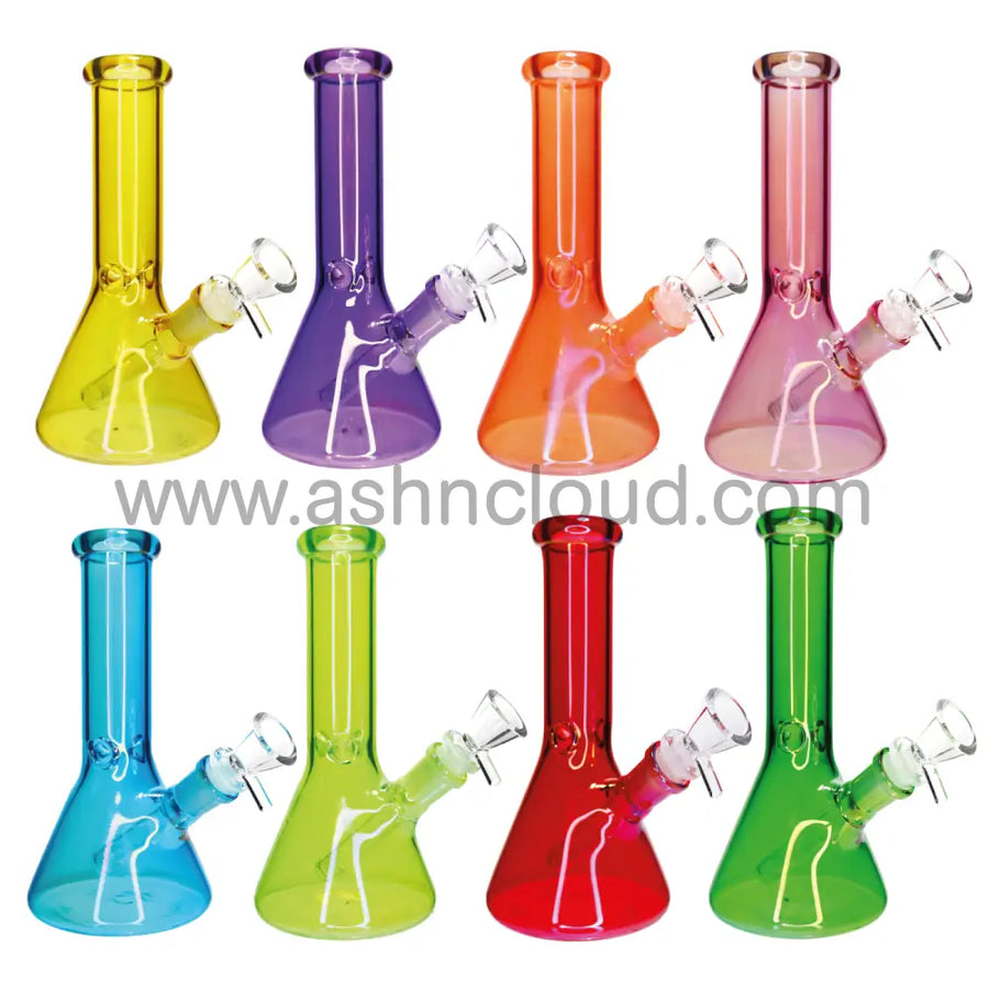 8 Inch UV Multicolor Beaker Glass Bong