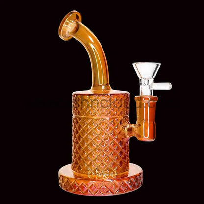 ✨ 8 Inch Metallic Diamond Glass Water Pipe – Premium Textured Bong