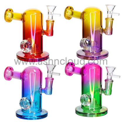 8 Inch Prism Aura Glass Bong | Wholesale Color-Fade Water Pipe