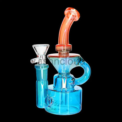8 Inch Recycler Dab Rig | Wholesale Color Glass Recycler Rig