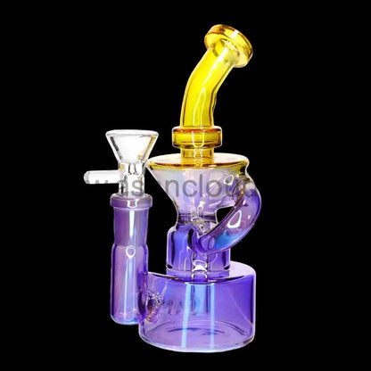 8 Inch Recycler Dab Rig | Wholesale Color Glass Recycler Rig