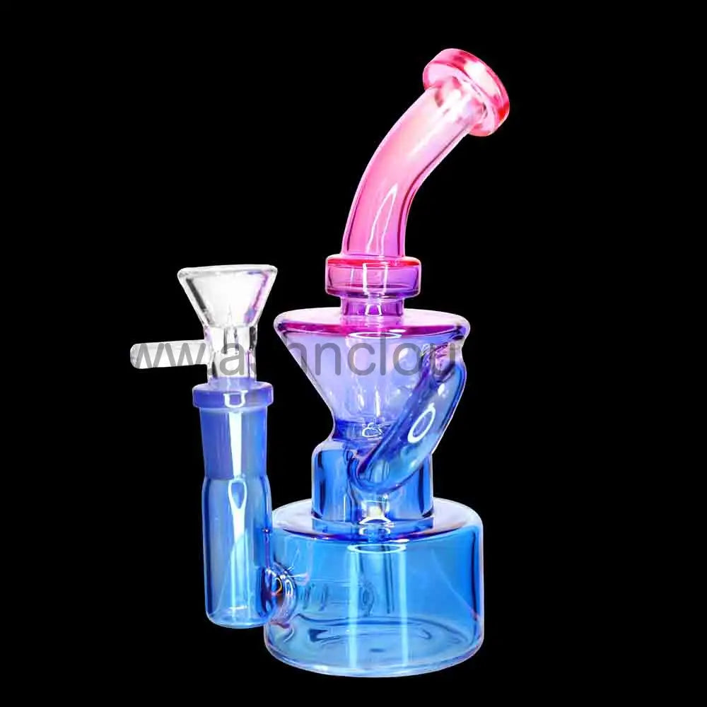 8 Inch Recycler Dab Rig | Wholesale Color Glass Recycler Rig