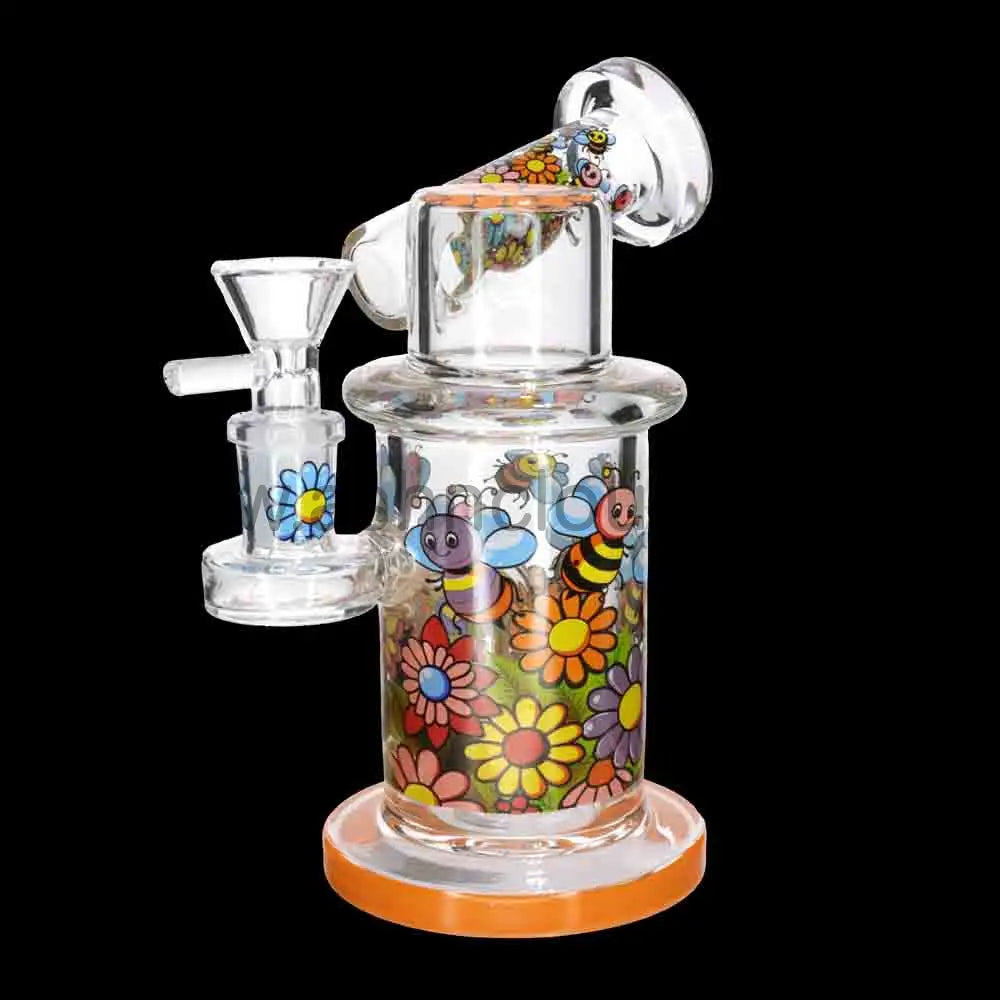8’’ Thick Floral Cartoon Glass Bong with Internal Perc – Wholesale Water Pipe