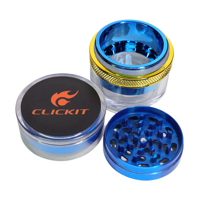 6 pcs – CLICKIT 2.5-Inch Metallic Gold Belt Grinders, Assorted Colors Wholesale | MG-010