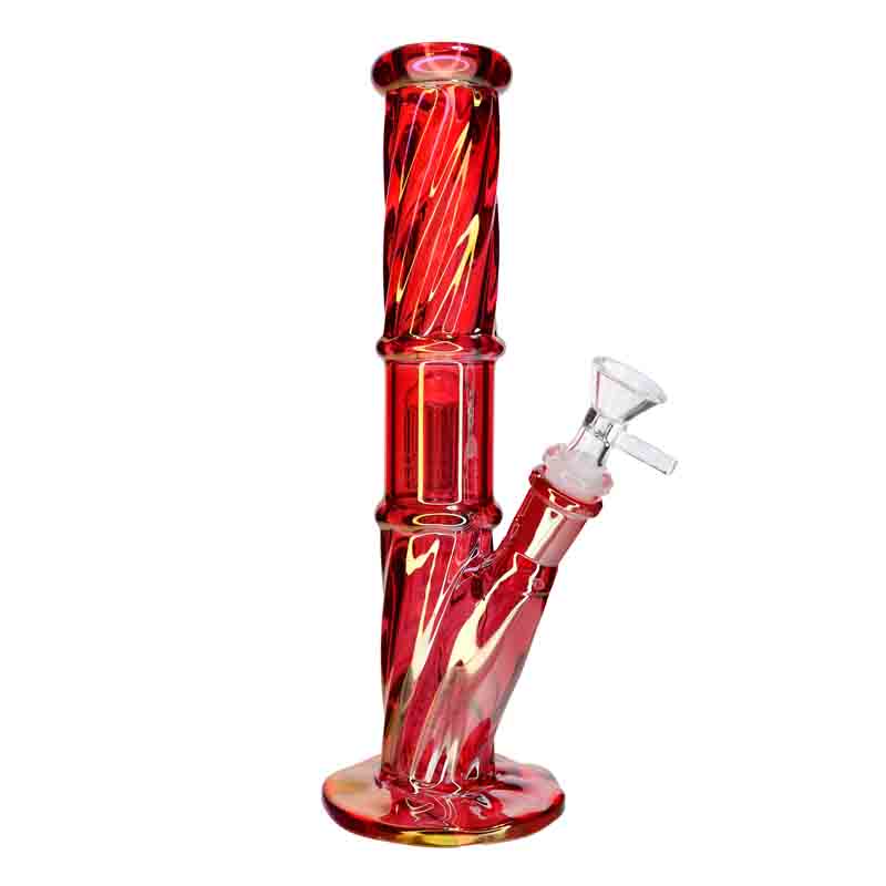 🌈🔥 10” Color Twist Straight Bong – 1 Chamber Glass Water Pipe