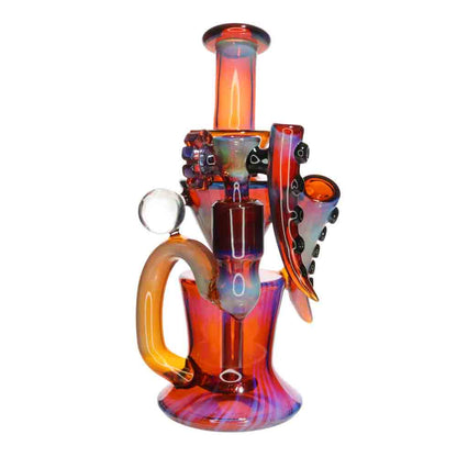8" Fancy Galaxy Glass Water Pipe | Premium Artistic Design Wholesale Smoke Shop