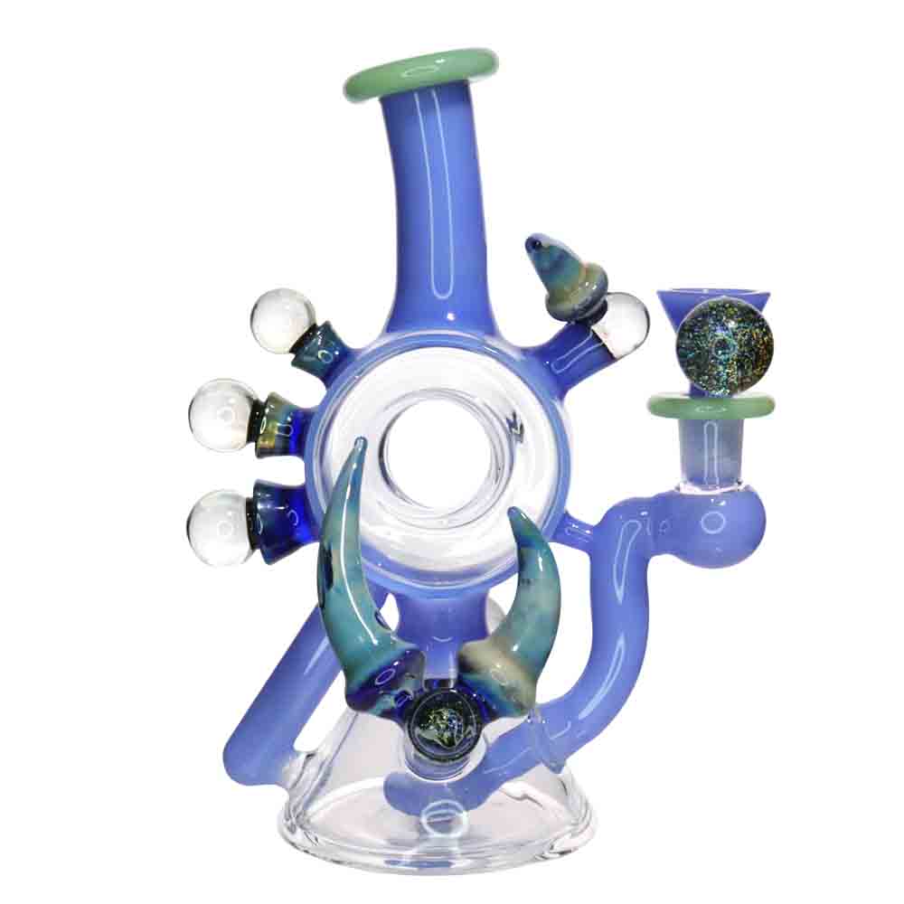 9" Horn Galaxy Glass Water Pipe | Artistic Fancy Design