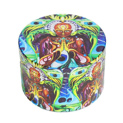 Premium Metal Herb Grinder Display (6-Pack) – 2.5" 63mm Alien & Psychedelic Collection