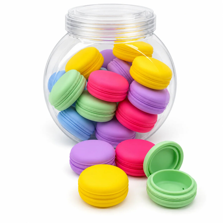 Macaron Silicone Containers – 20 Pcs Display Jar