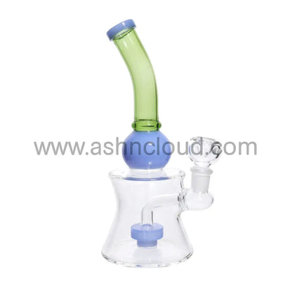 9 In - Ball Bent Neck Perc Glass Bong