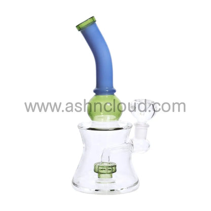 9 In - Ball Bent Neck Perc Glass Bong