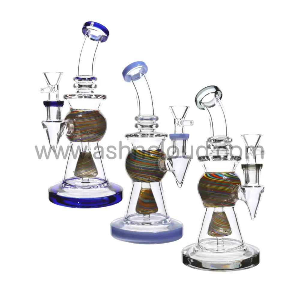 9 In - Ball Wig Wag Curvy Glass Bong