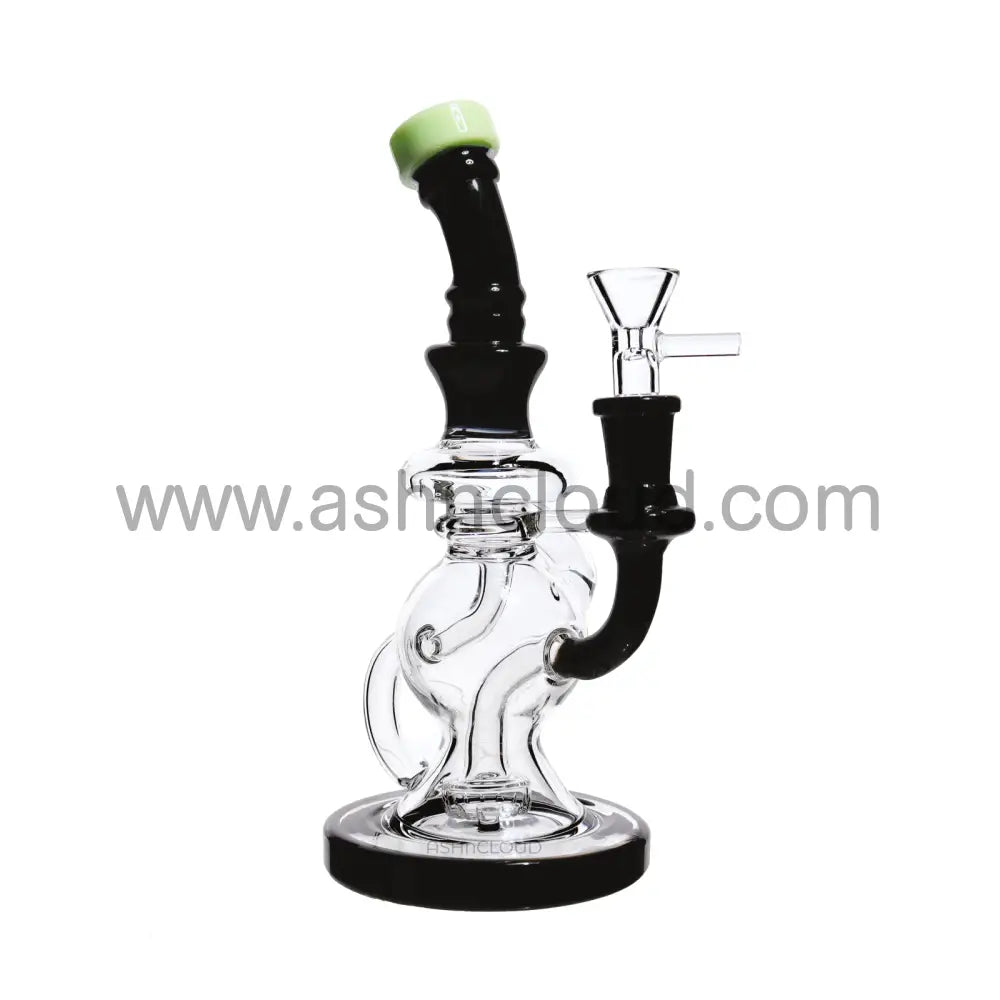 9 In - Black Showerhead Clear Glass/Colors