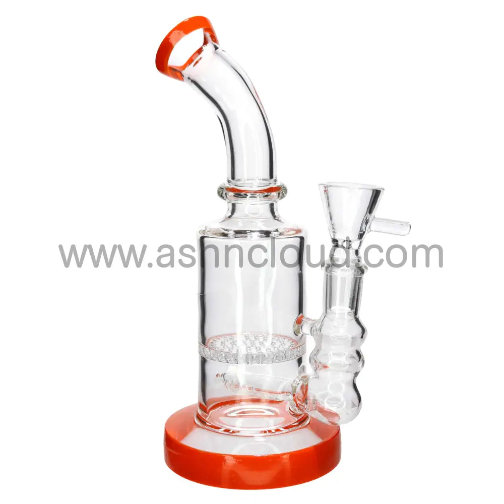 9 in - Classic Glass Bong 1 Honeycomb Big