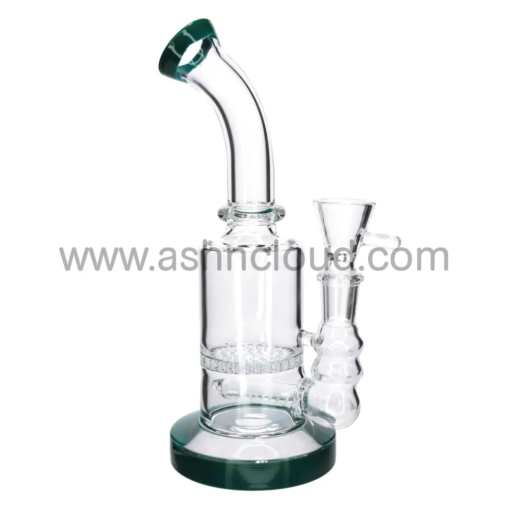 9 in - Classic Glass Bong 1 Honeycomb Big