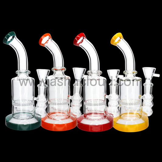9 in - Classic Glass Bong 1 Honeycomb Big
