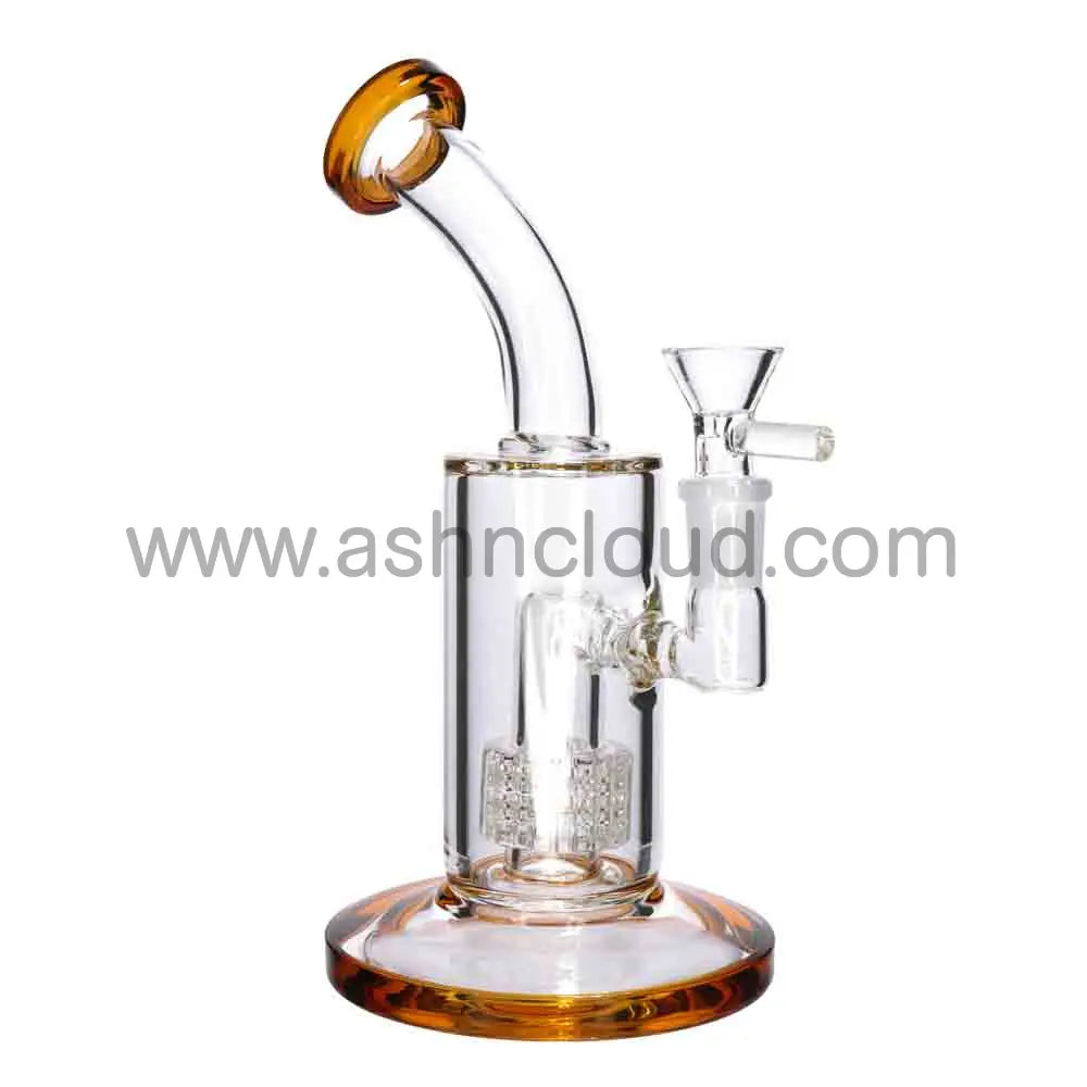 9 in - Classic Glass Bong Perc Color Top