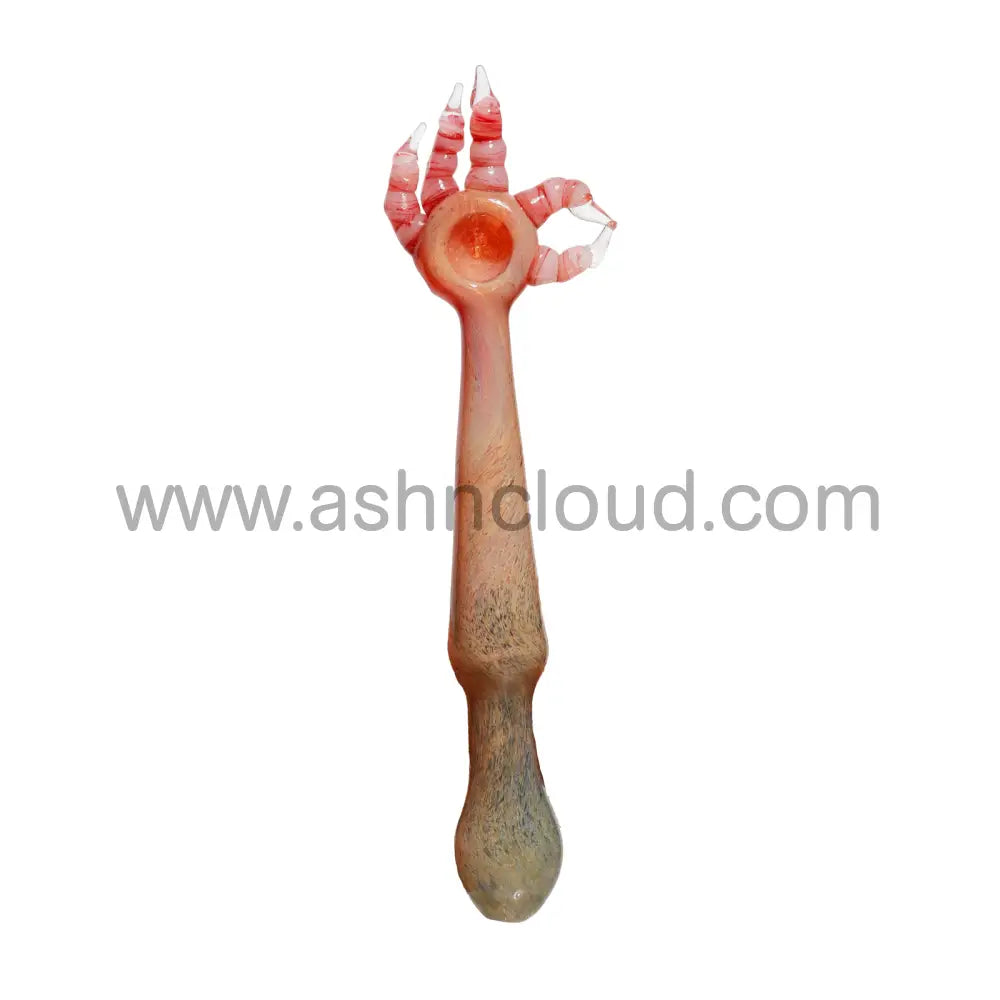 9 In - Creepy Hand Glass Pipe