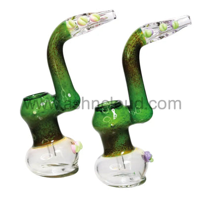 9 In - Exotic Green Dichroic Glass Bubbler