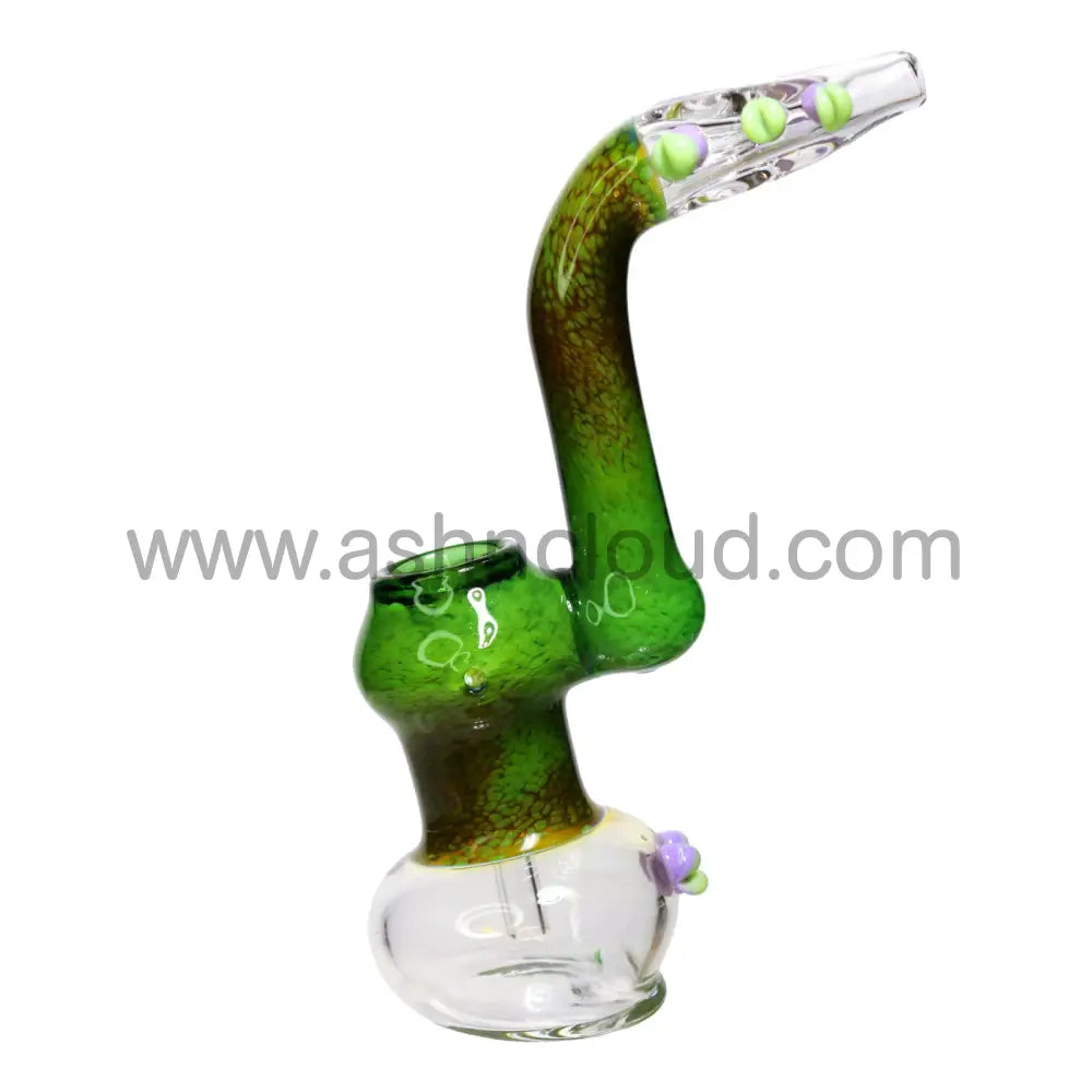 9 In - Exotic Green Dichroic Glass Bubbler