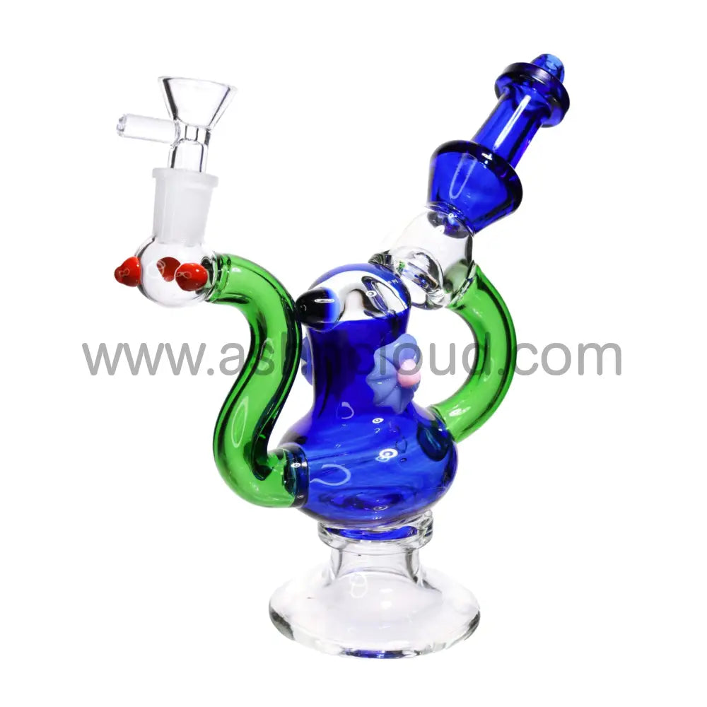 9 In - Fancy Bubbler Flower 6 Design