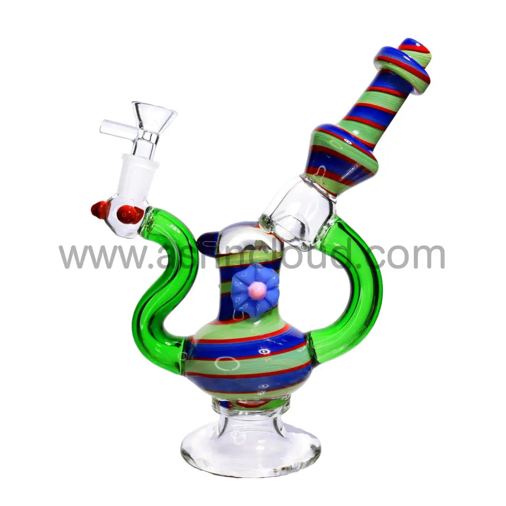 9 In - Fancy Bubbler Flower 6 Design
