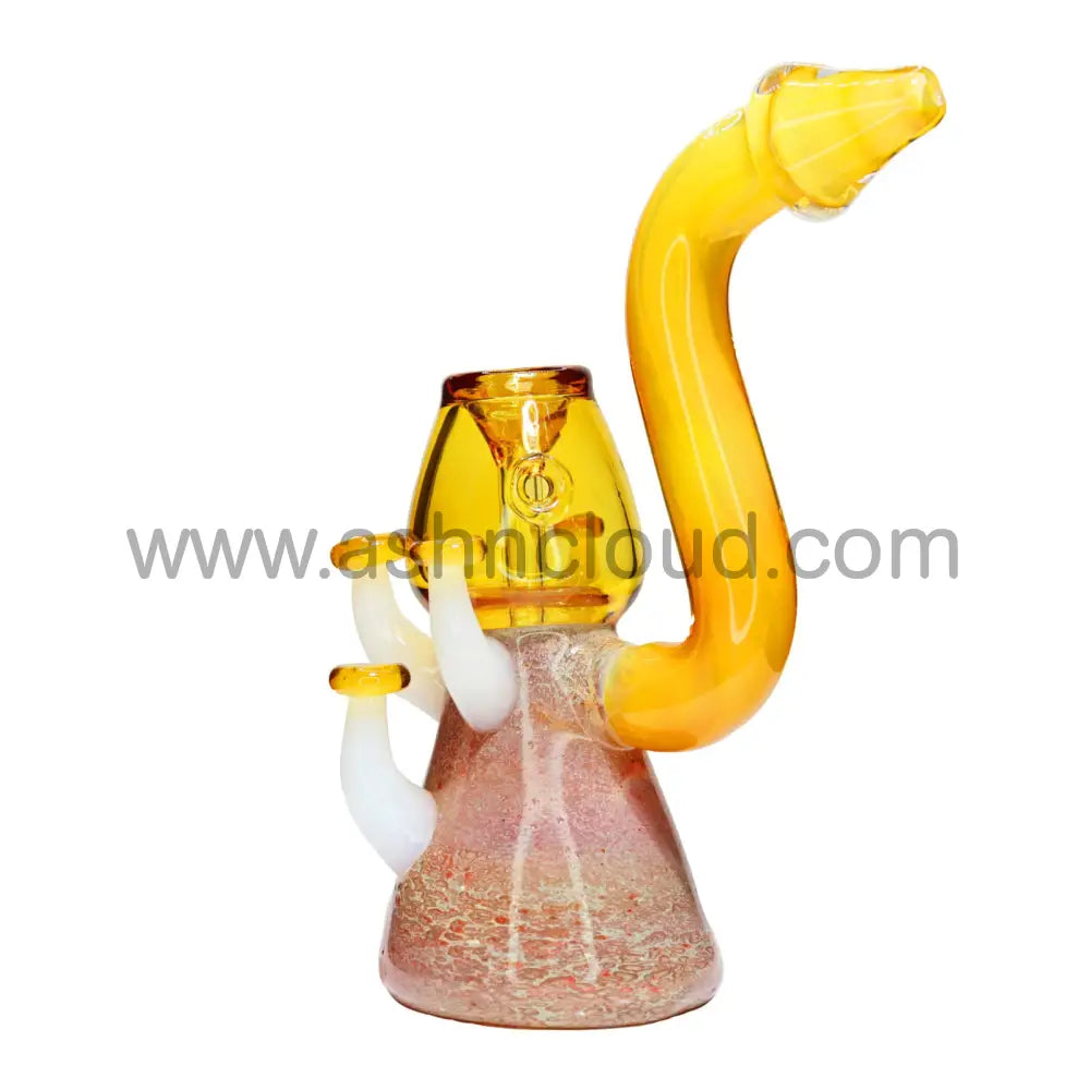 9 In - Fancy Glass Bubbler Fungi Multicolor