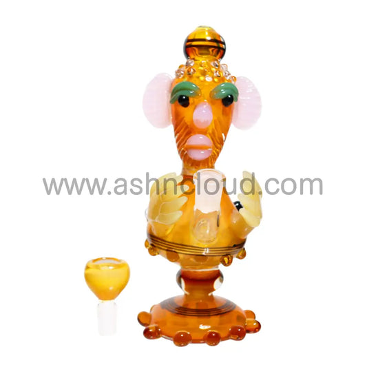 9 In - Fancy Glass Honey Monster Bubbler