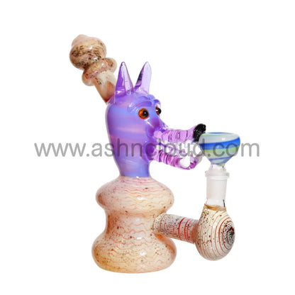 9 In - Fancy Wolf Bubbler Glass Pipe