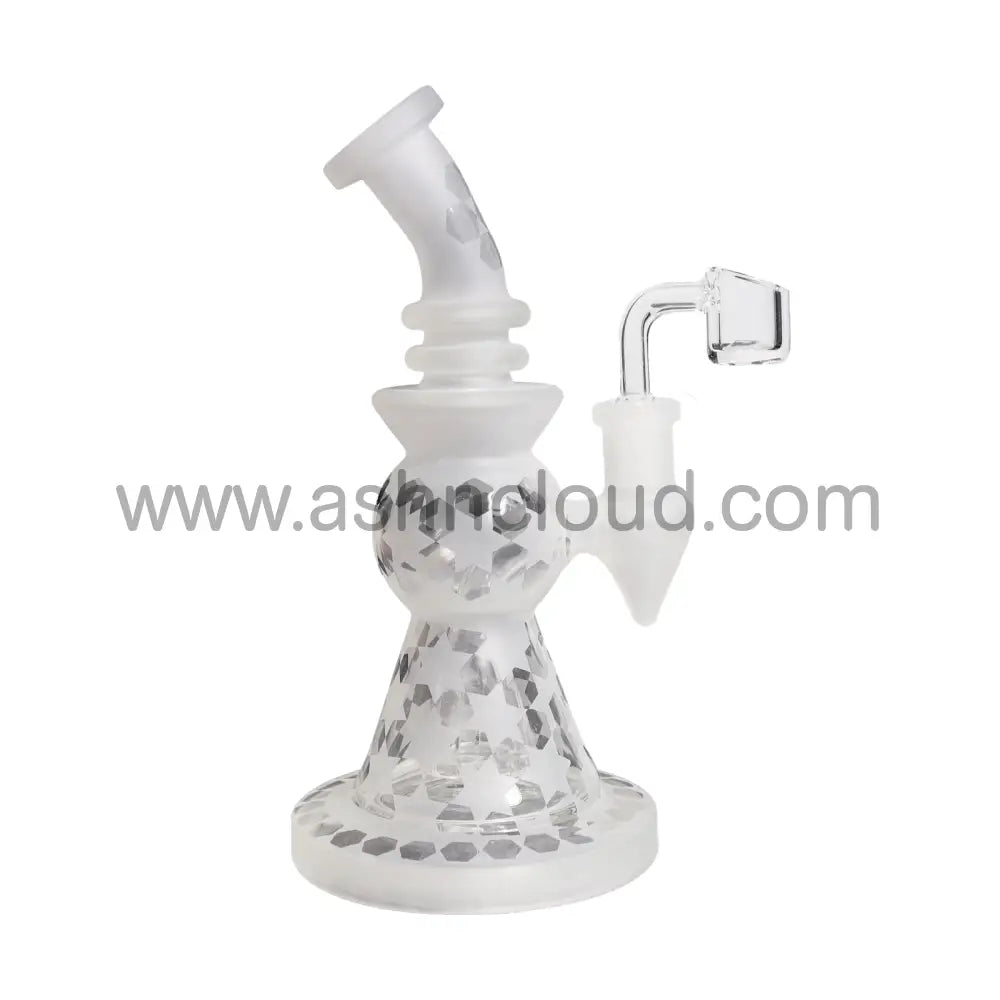 9 In - Frozen Patterns Cone Glass Bong