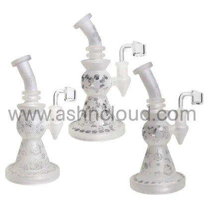 9 In - Frozen Patterns Cone Glass Bong