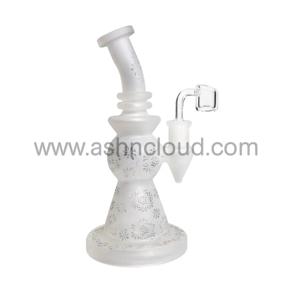 9 In - Frozen Patterns Cone Glass Bong