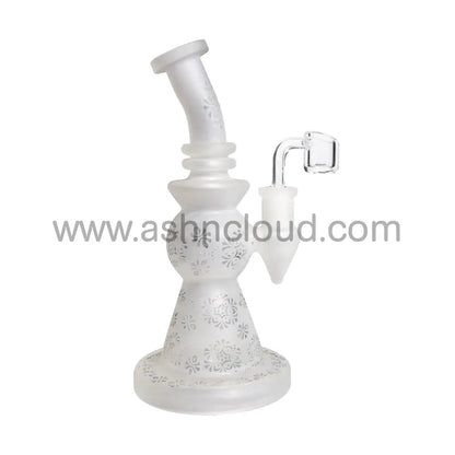 9 In - Frozen Patterns Cone Glass Bong