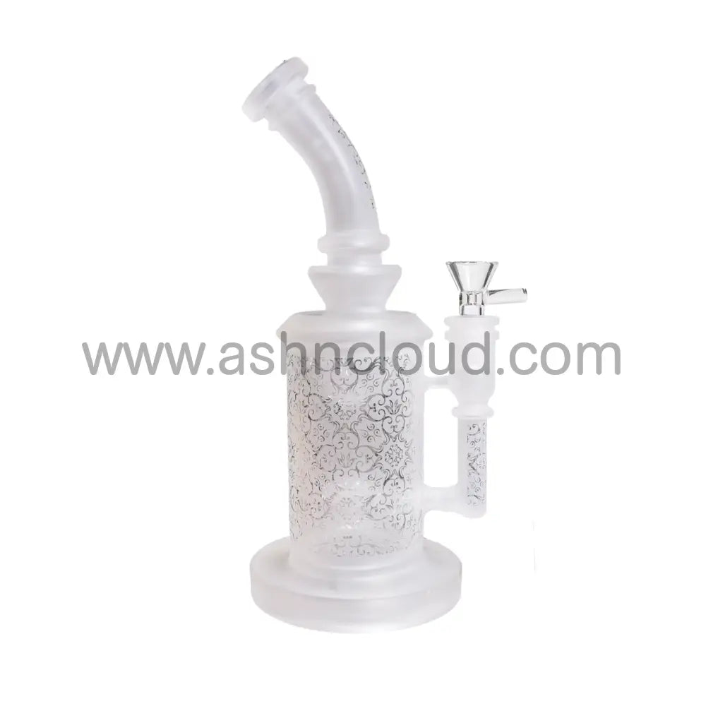 9 In - Frozen Patterns Inline Glass Bong