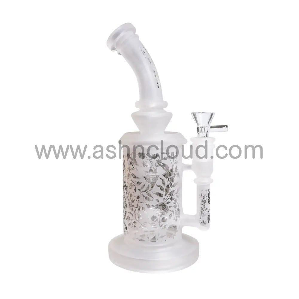 9 In - Frozen Patterns Inline Glass Bong