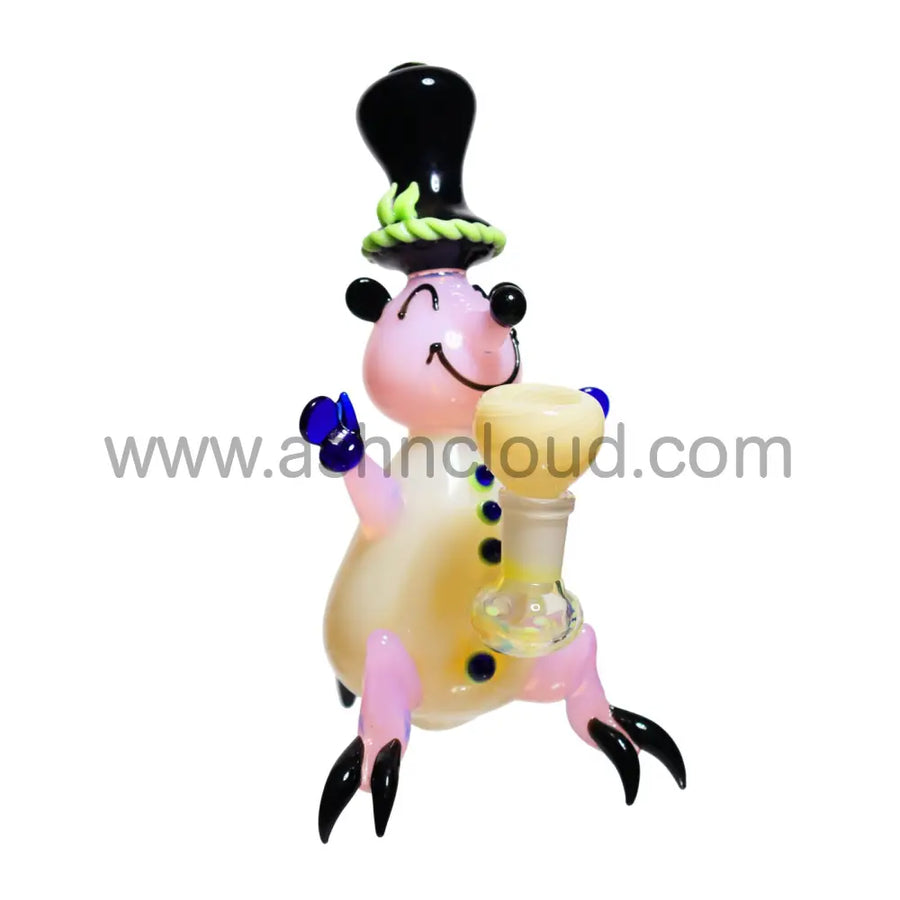 9 Inch Happy Monster Fancy Glass Bubbler