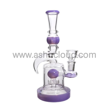 9 In - Horn Clear Glass One-Tone Slime Perc Bong