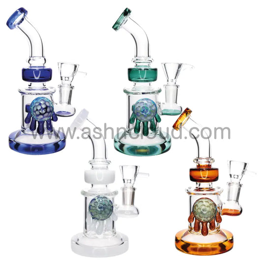 9 In - Multicolor Fancy Glass Water Pipe