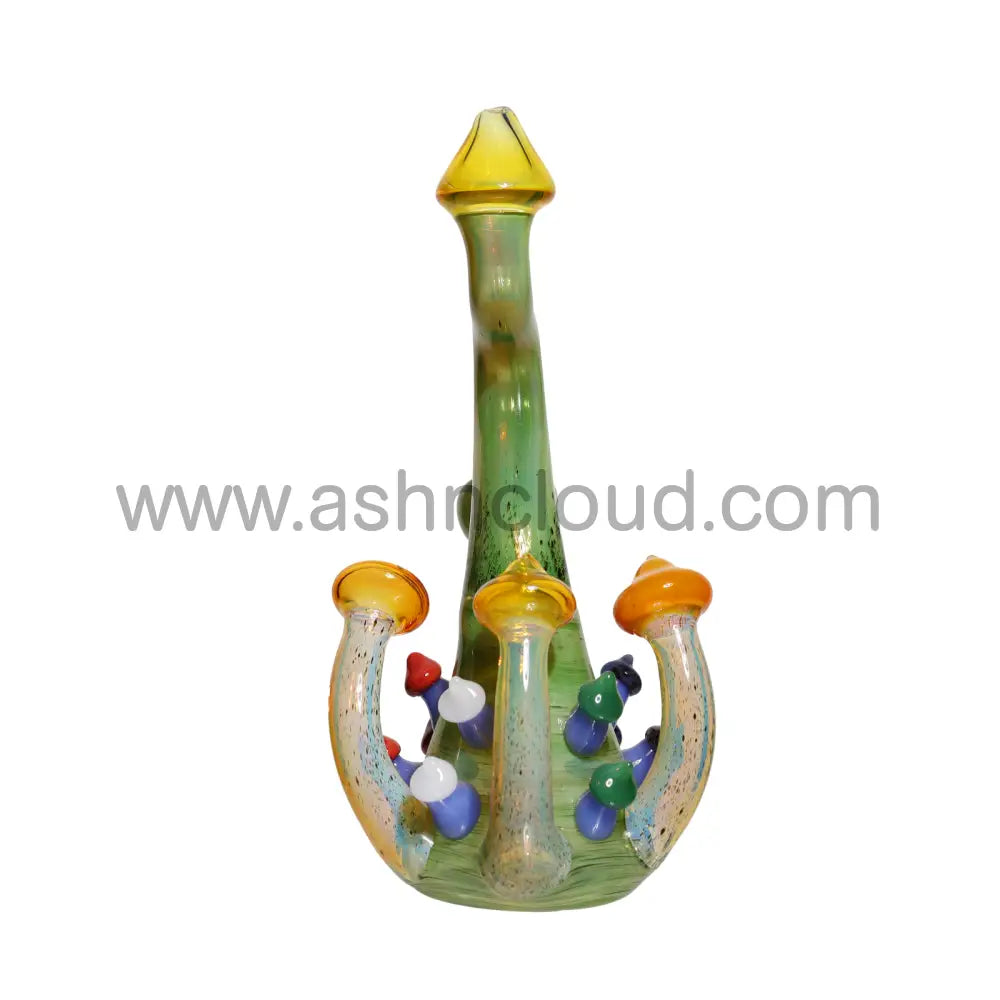 9 In - Mushroom Tree Glass Bubbler Pipe