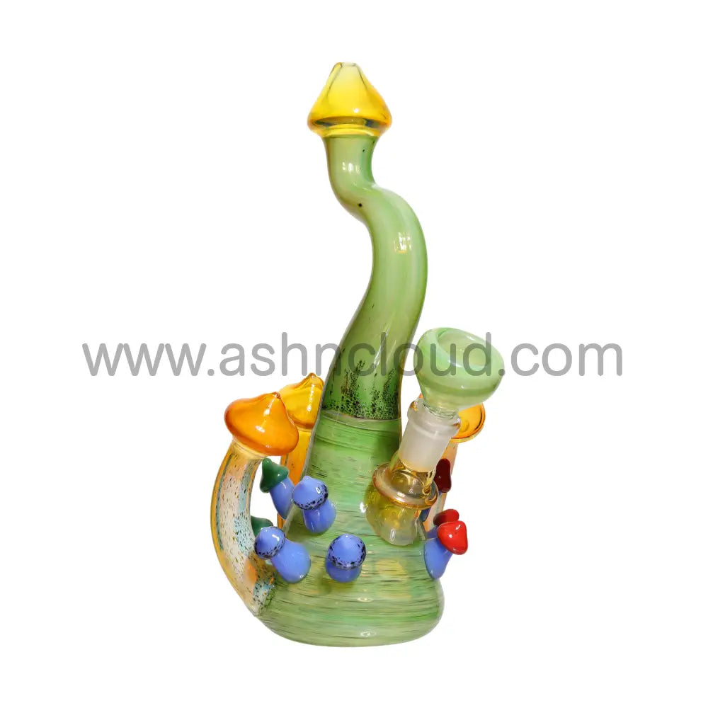 9 In - Mushroom Tree Glass Bubbler Pipe