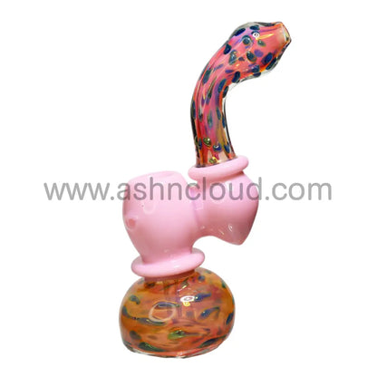 9 In - Slime Colors Handle Polka Dots Bubbler Fancy