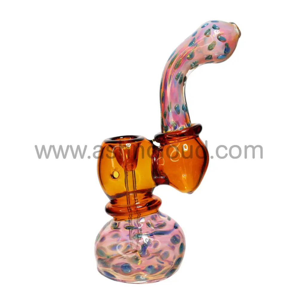 9 In - Slime Colors Handle Polka Dots Bubbler Fancy